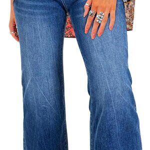 Versatile Women's High Waist Flared Crop Jeans - Perfect for Fall Outfits